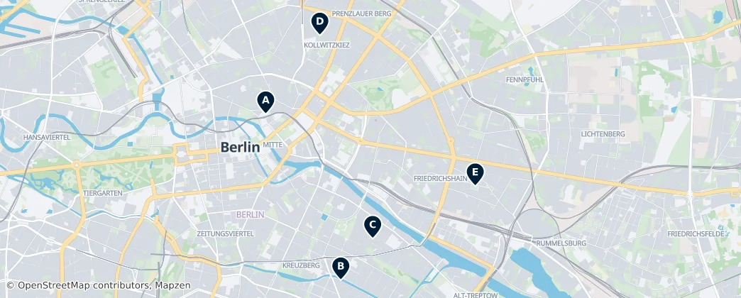 Map of Berlín