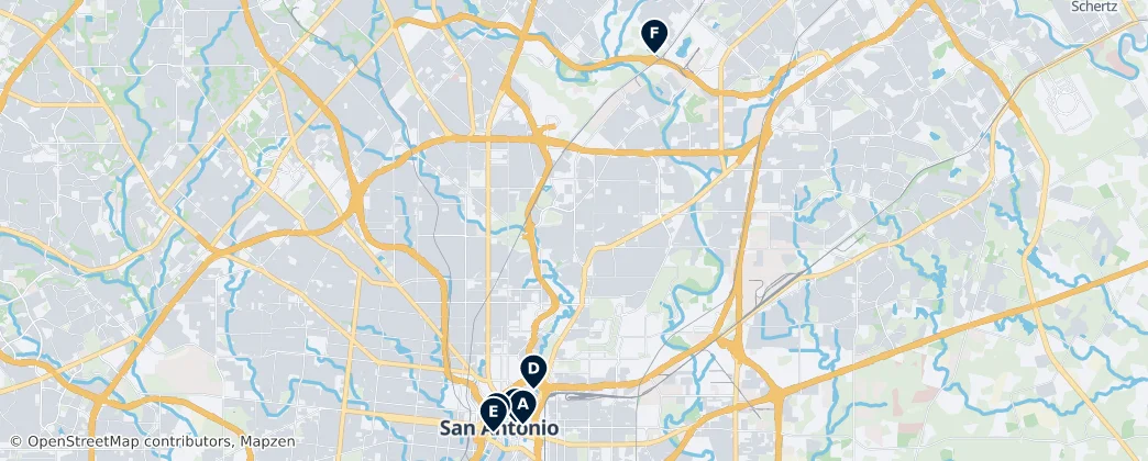 Map of Bexar County