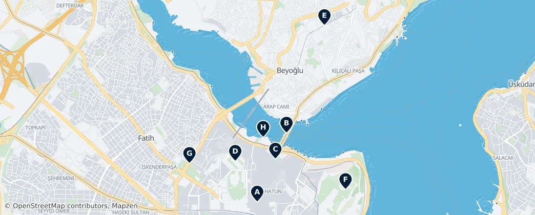 Map of Beyoğlu