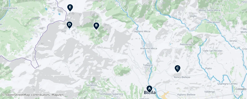Map of Biella