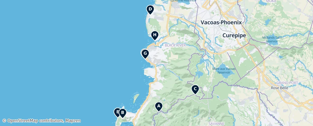 Map of Rivière Noire District