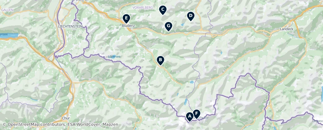 Map of Bludenec
