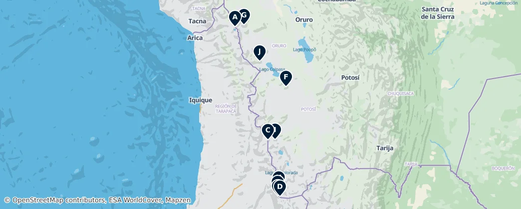 Map of Bolívie