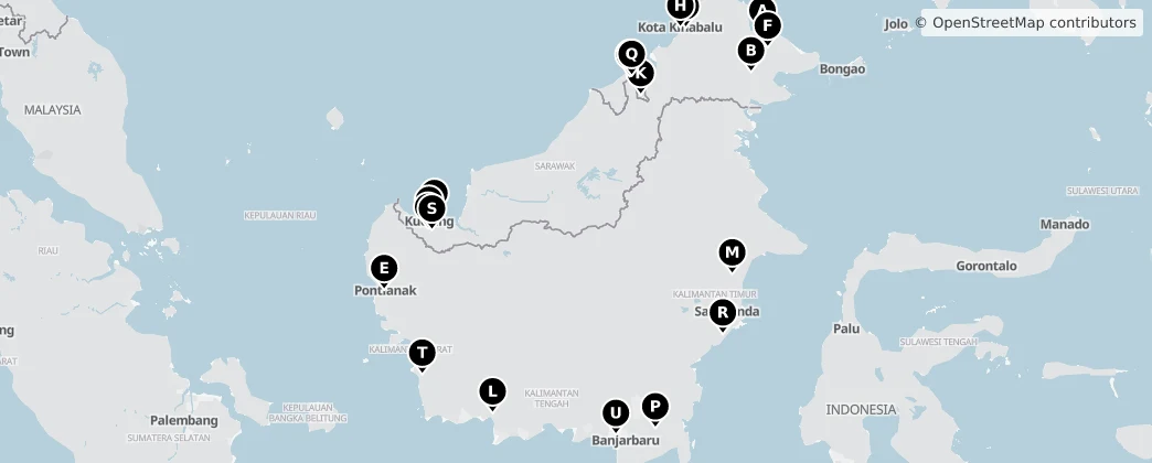 Map of Borneo