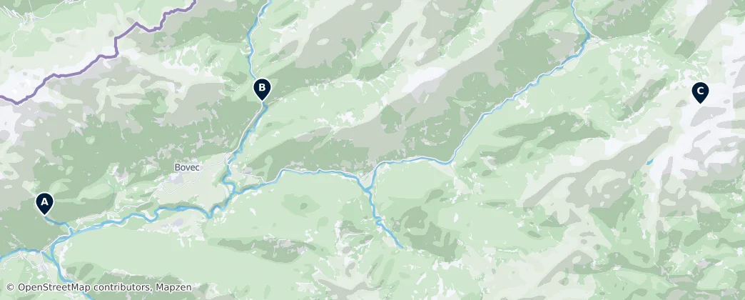 Map of Bovec