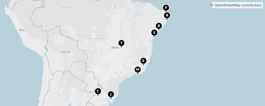 Map of Brazílie