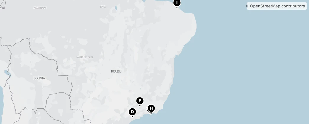 Map of Brazílie