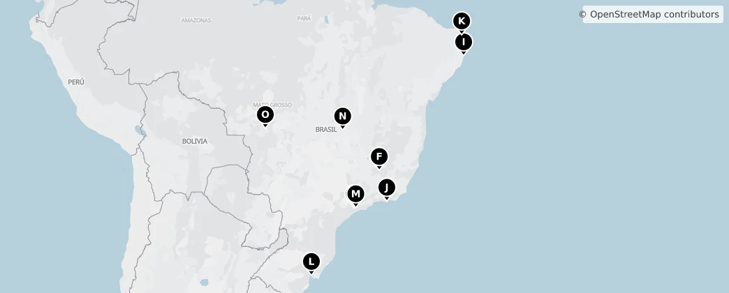 Map of Brazílie