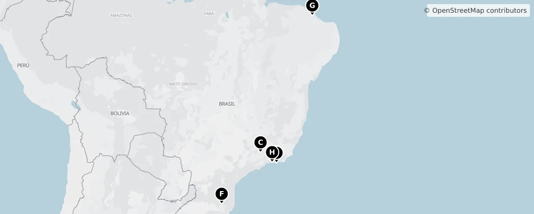 Map of Brazílie