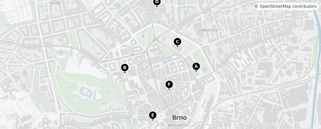 Map of Brno