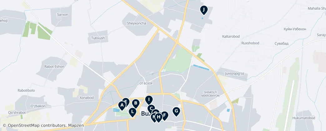 Map of Buchara