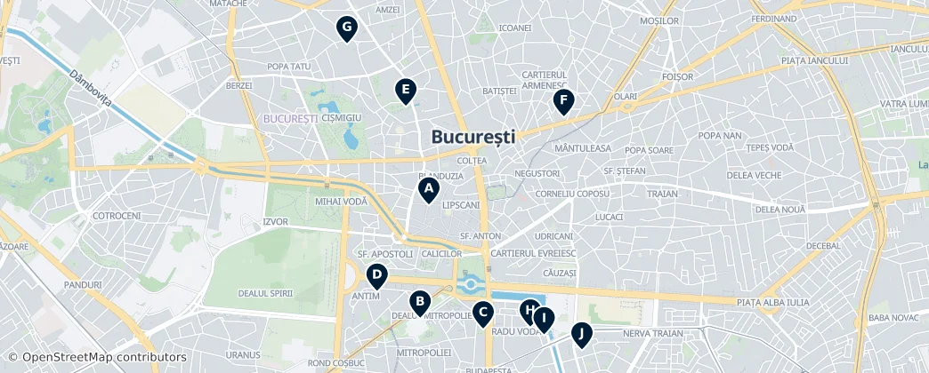 Map of Bukurešť