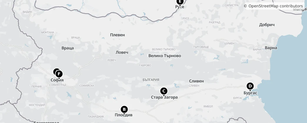 Map of Bulharsko