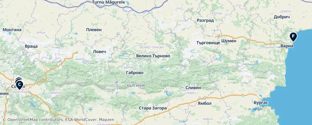 Map of Bulharsko