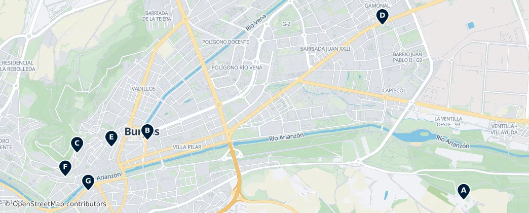 Map of Burgos