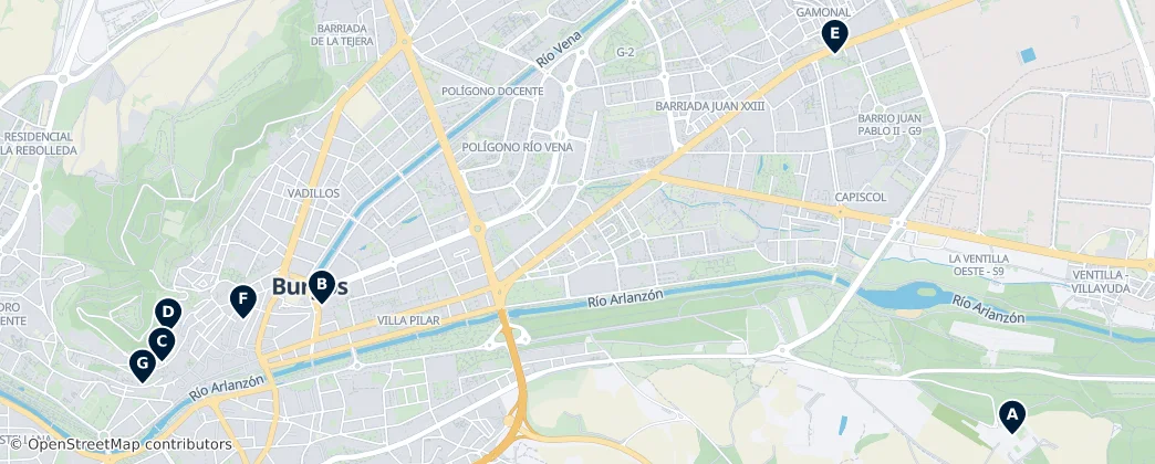 Map of Burgos