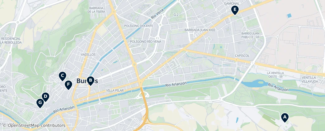 Map of Burgos