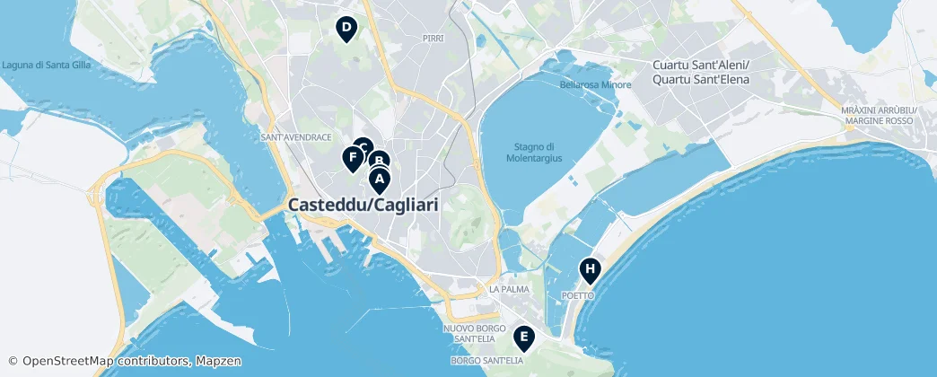Map of Cagliari