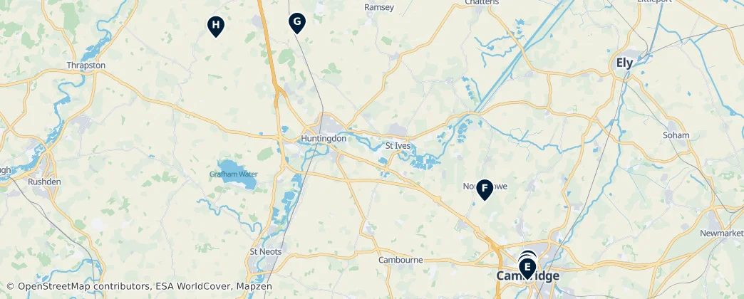 Map of Cambridgeshire