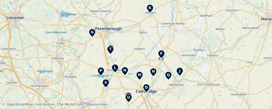 Map of Cambridgeshire