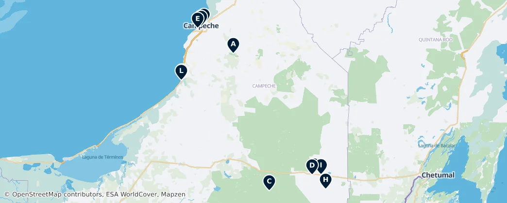 Map of Campeche