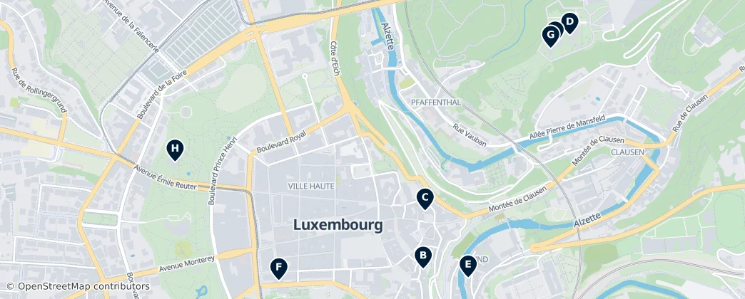 Map of Kanton Lucemburk