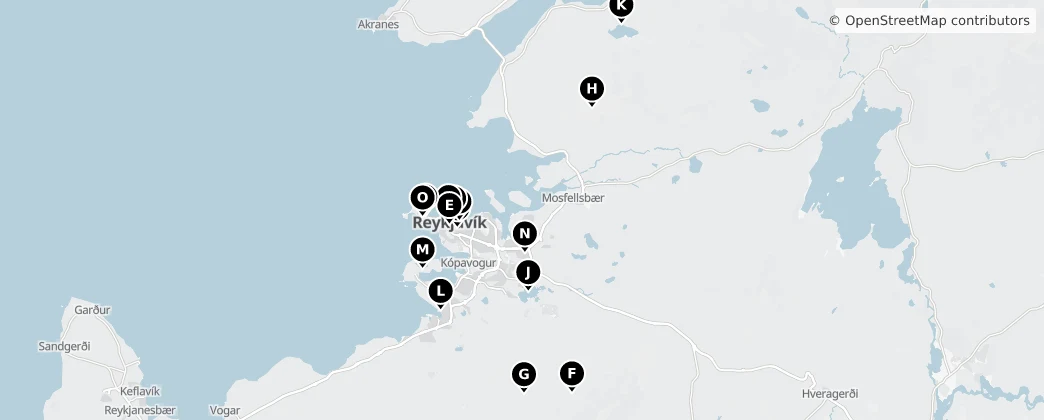 Map of Reykjavická aglomerace