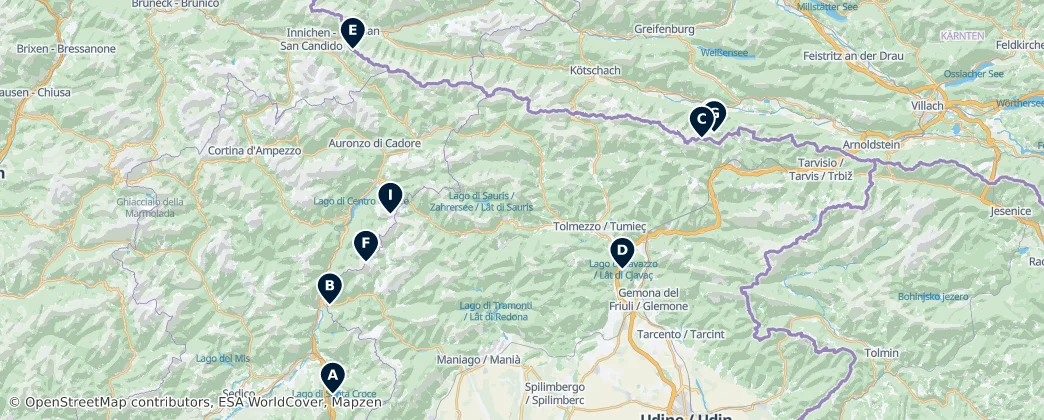Map of Karnské Alpy
