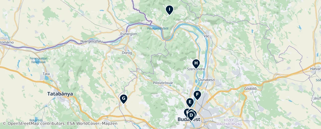 Map of Közép-Magyarország