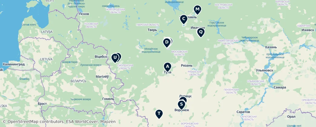 Map of Centrální federální okruh