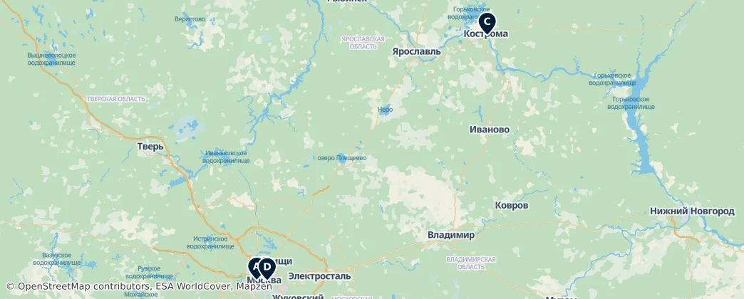 Map of Centrální federální okruh