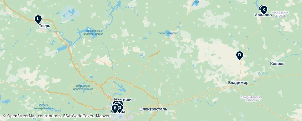 Map of Centrální federální okruh