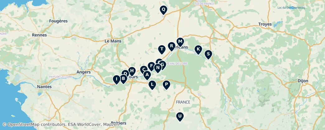 Map of Centre-Val de Loire