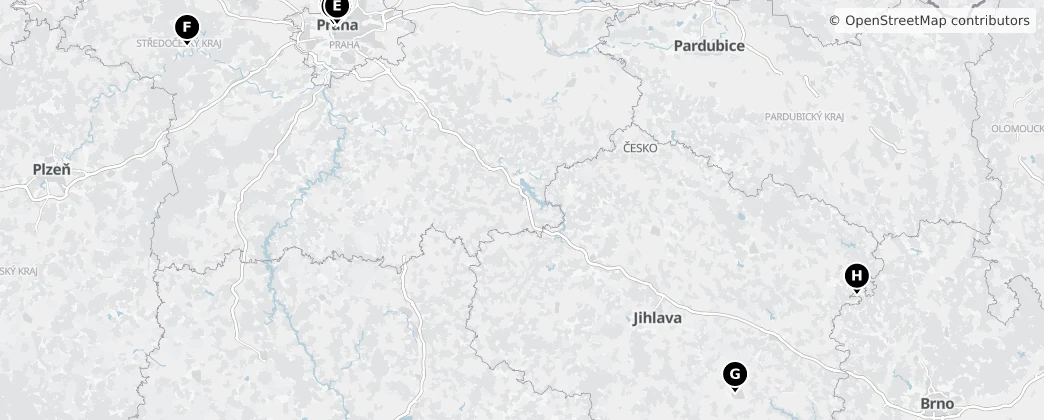 Map of Česko