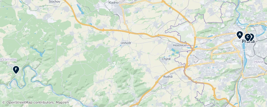 Map of Česko