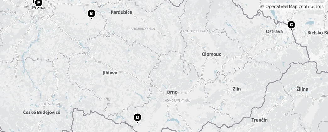 Map of Česko