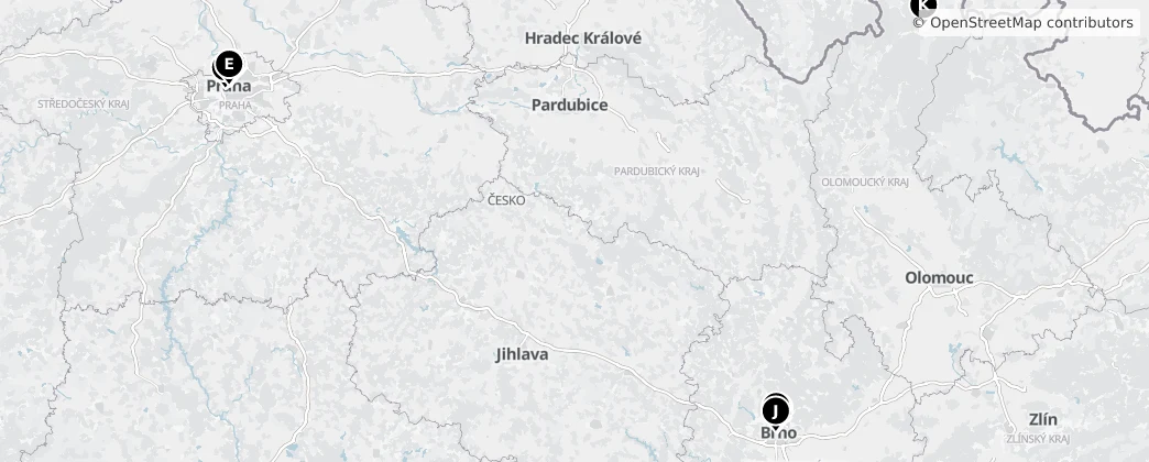 Map of Česko