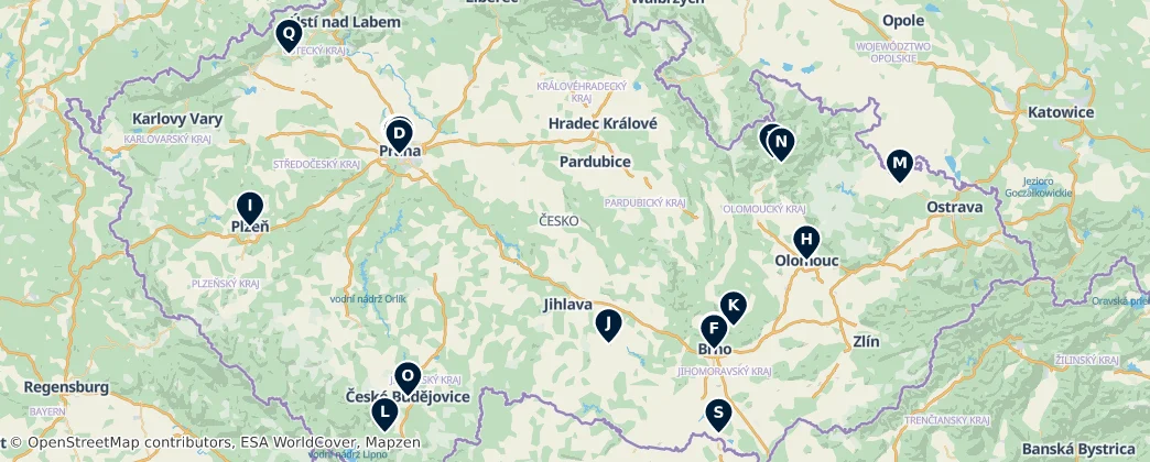 Map of Česko