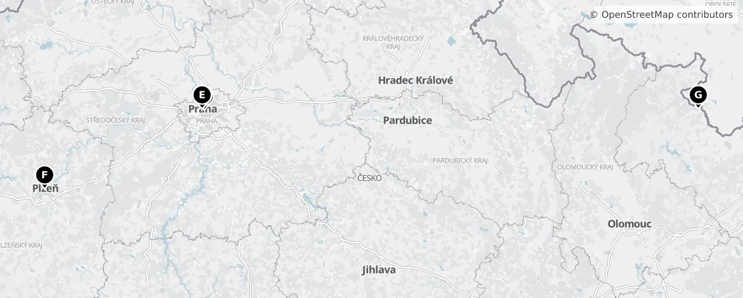 Map of Česko