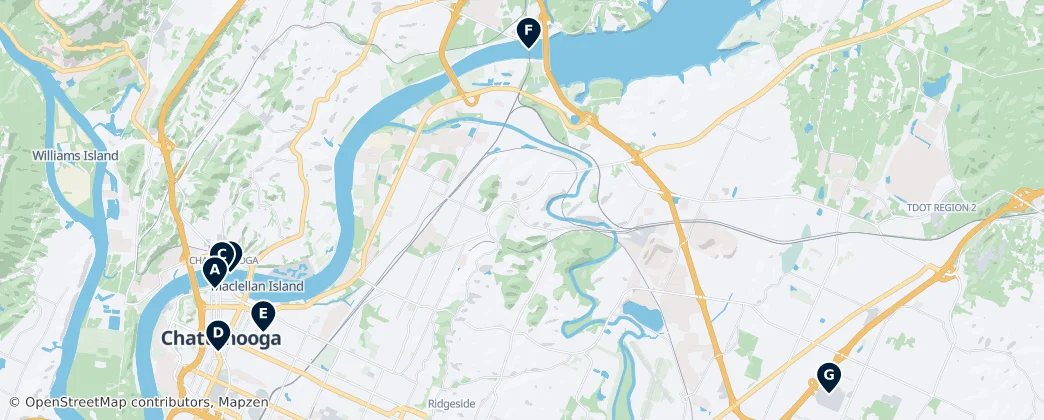 Map of Chattanooga
