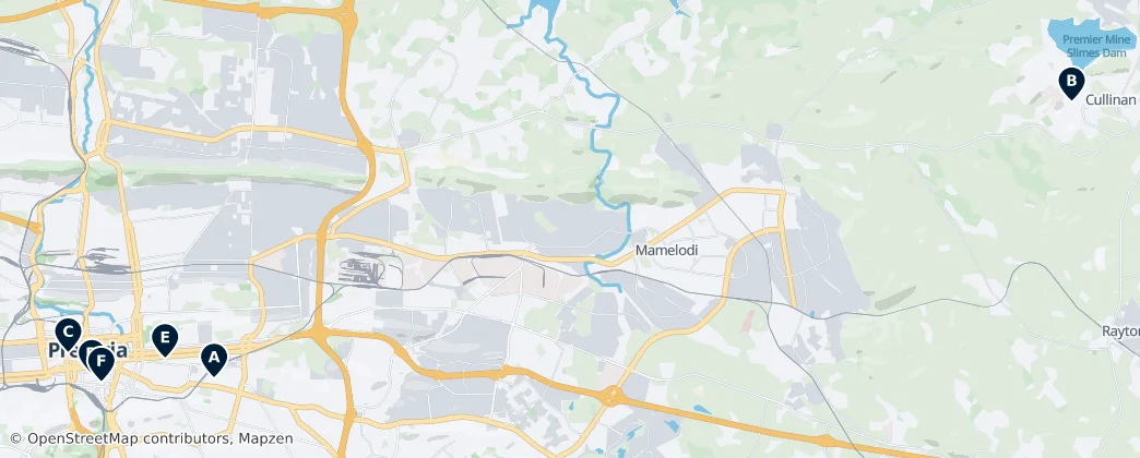 Map of City of Tshwane Metropolitan Municipality