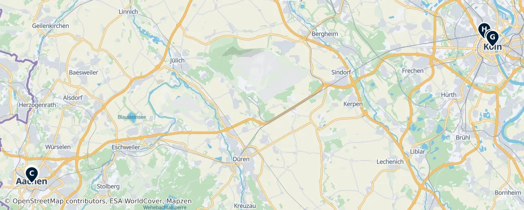 Map of Vládní obvod Kolín nad Rýnem