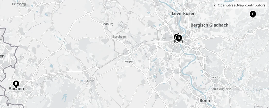 Map of Vládní obvod Kolín nad Rýnem