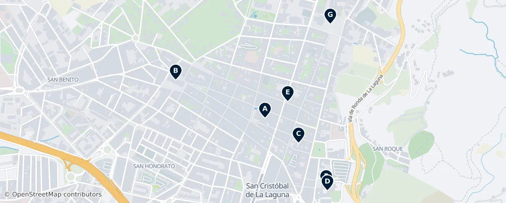 Map of Conjunto Histórico de la Ciudad de San Cristóbal de La Laguna