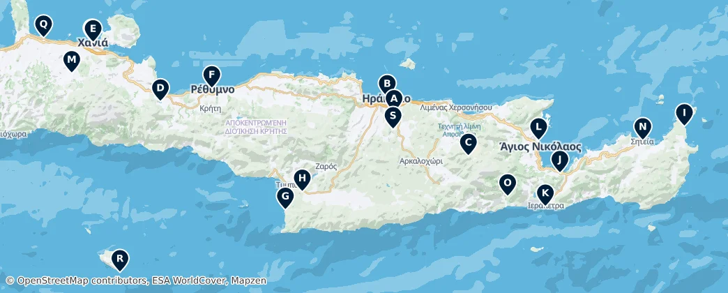 Map of Decentralized Administration of Crete