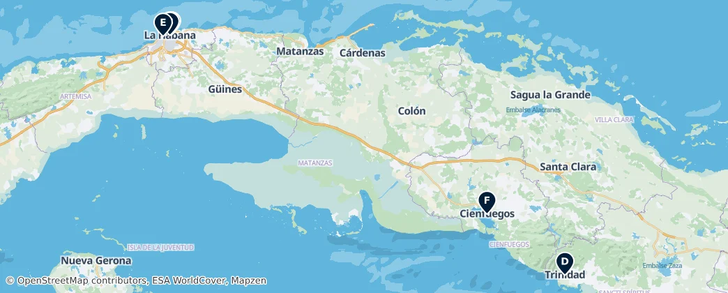 Map of Cuba