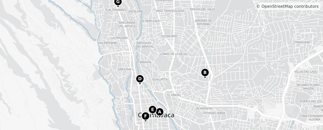 Map of Cuernavaca