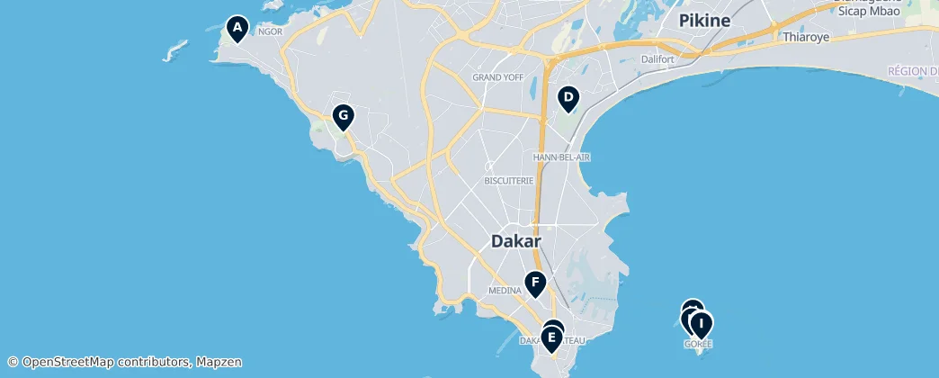 Map of Dakar