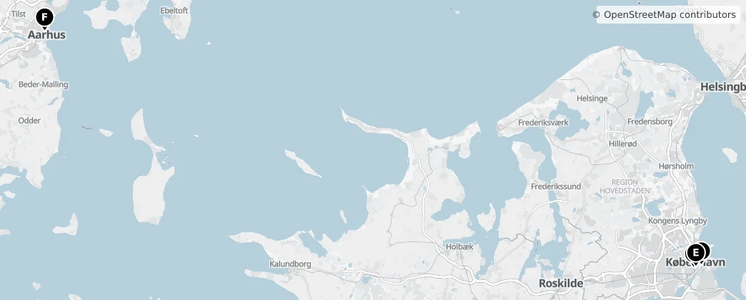 Map of Dánsko