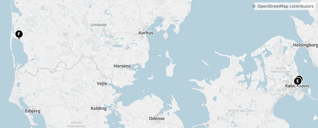 Map of Dánsko